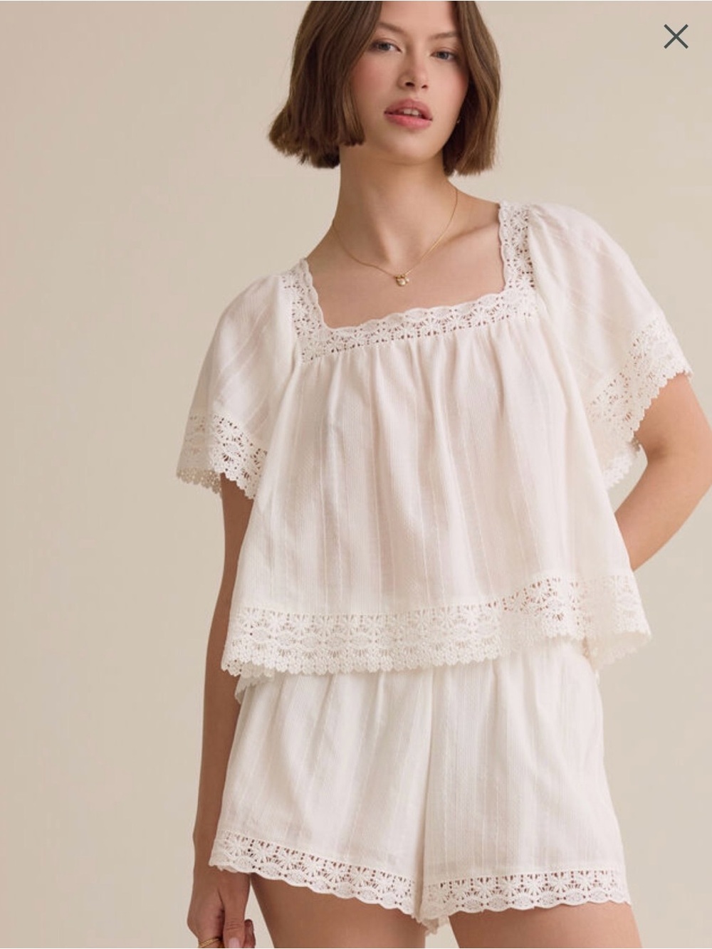 Altar'd State Isolde Lace Baby Doll Top